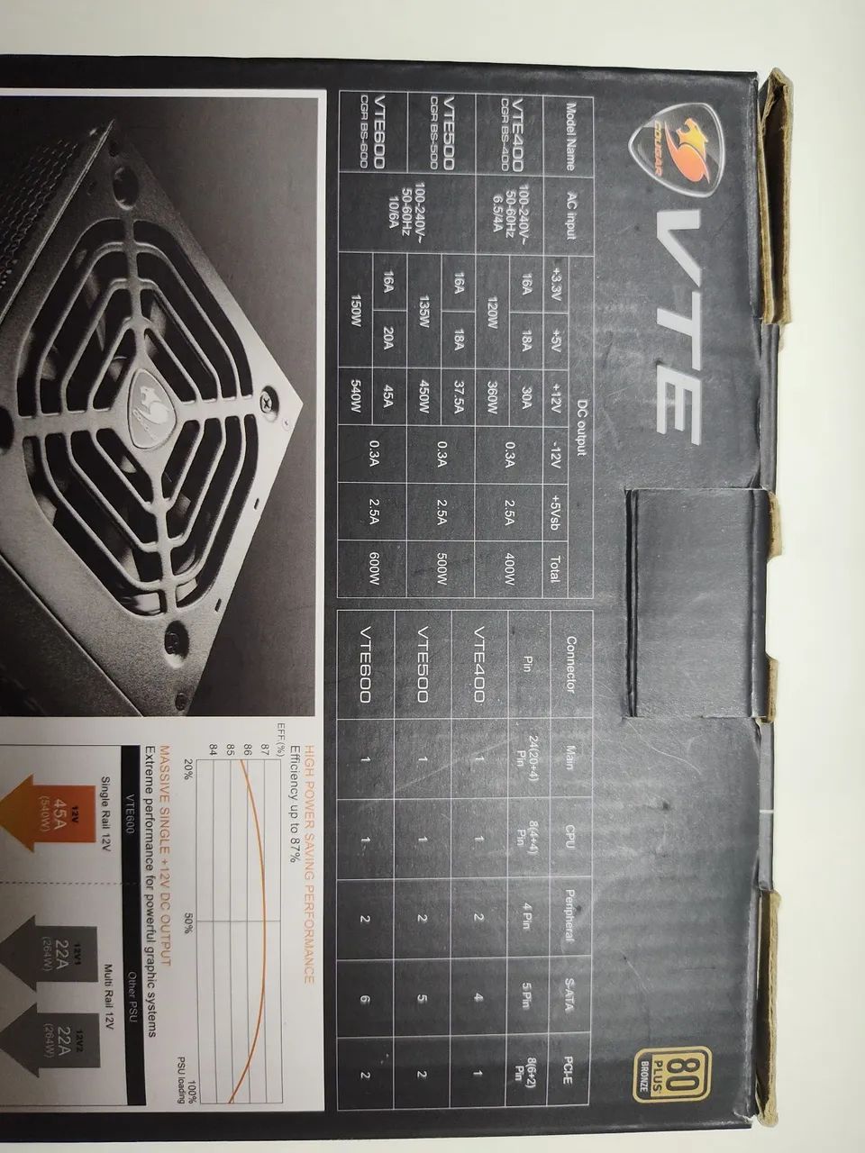 Fonte Cougar VTE 500 80 Plus Bronze - Foto 5