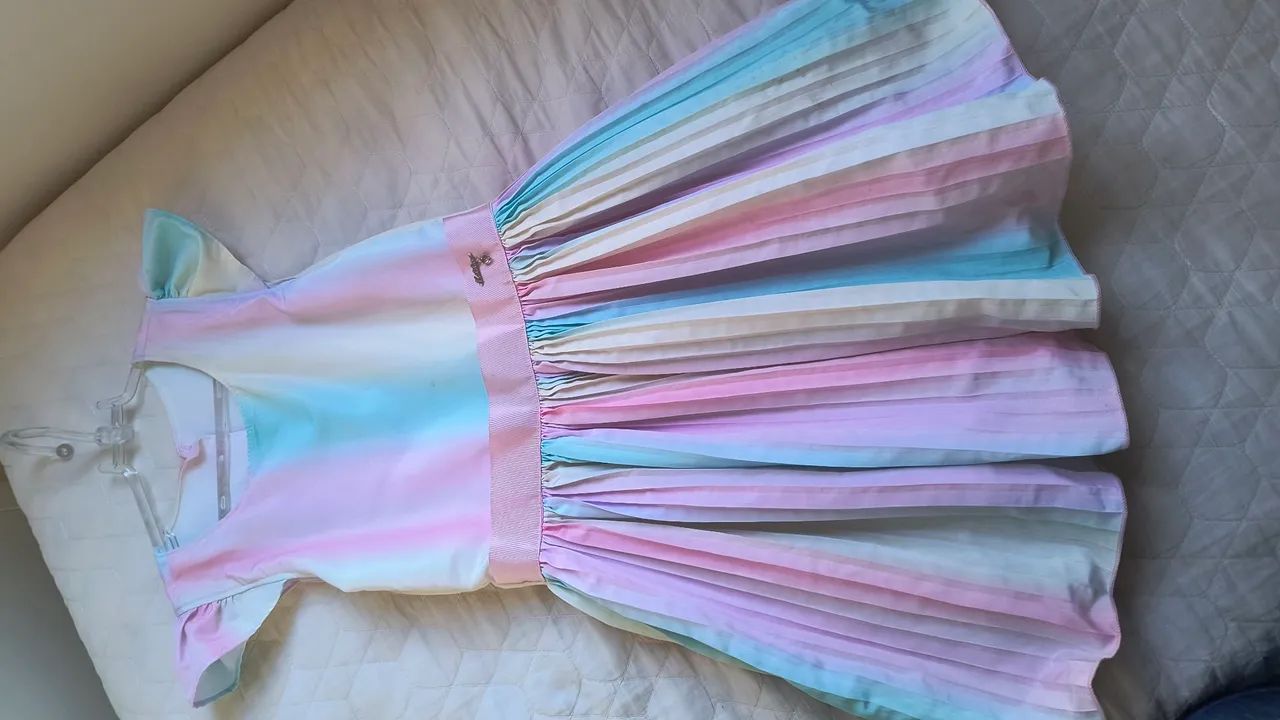 Vestido infantil arco íris  - Foto 3