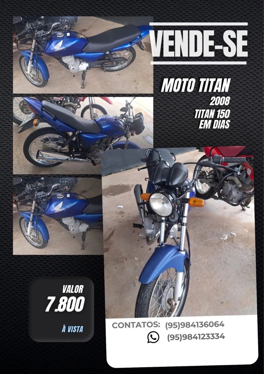 Moto em dias no ponto de transferir 