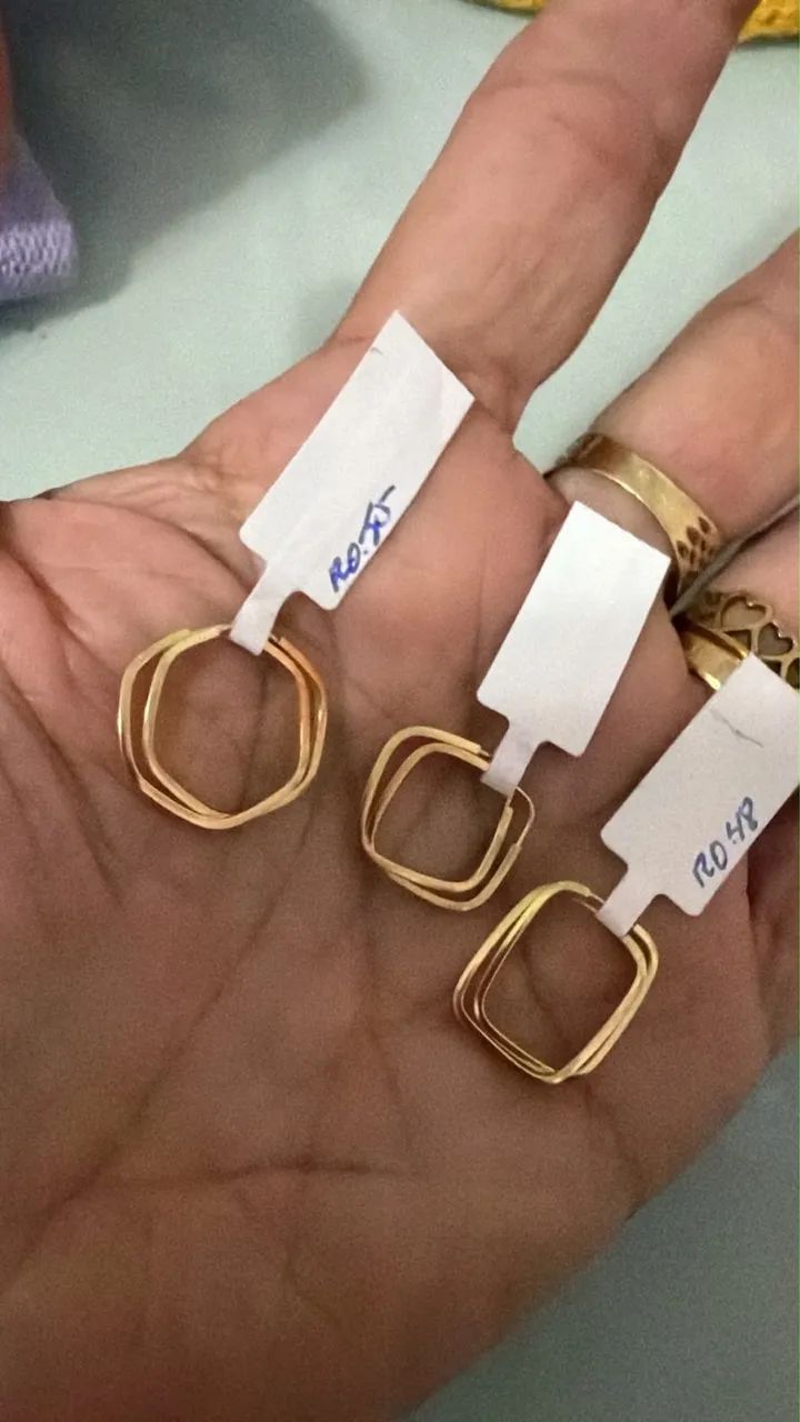 Argola de ouro 18k  - Foto 2