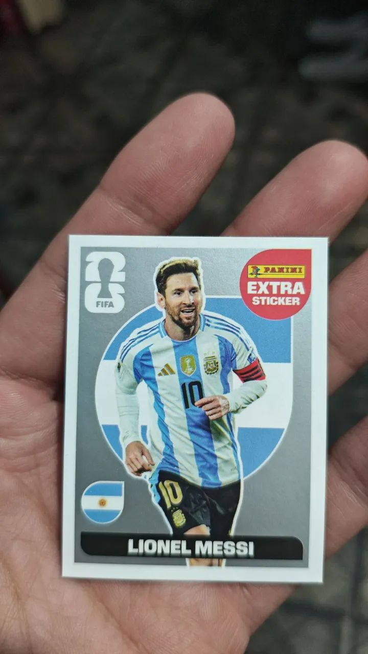Figurinha Copa Messi Prata