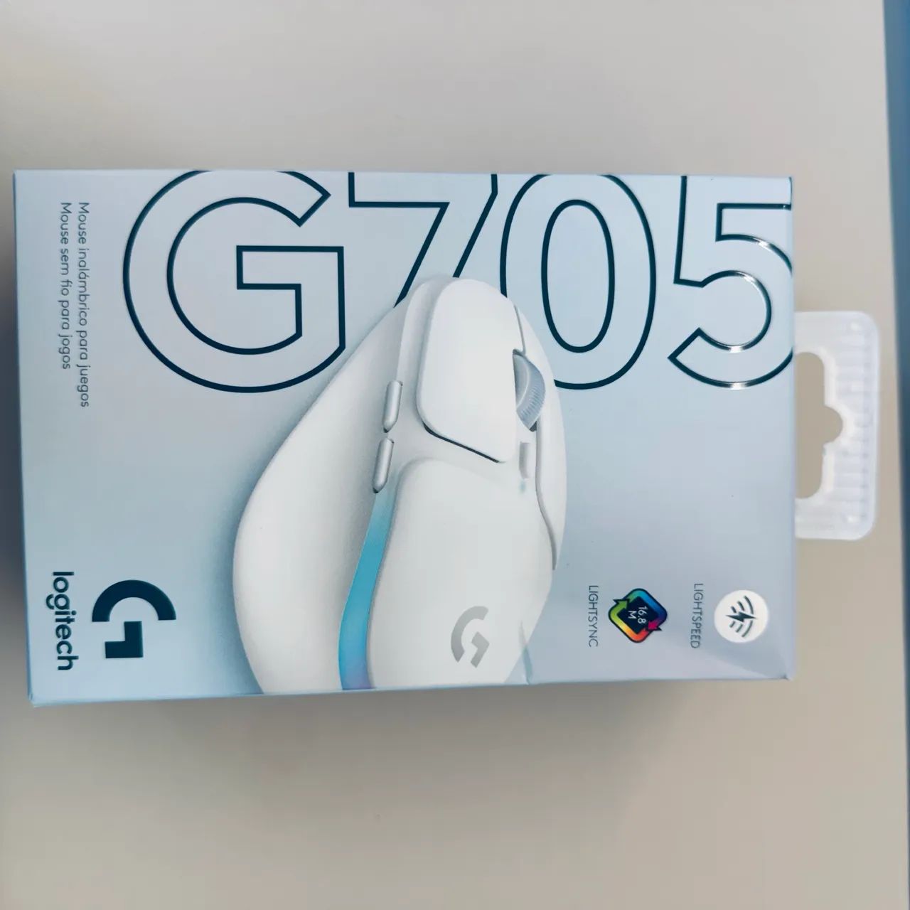 Logitech G705 Wireless Gaming Mouse Branco RGB LIGHTSPEED