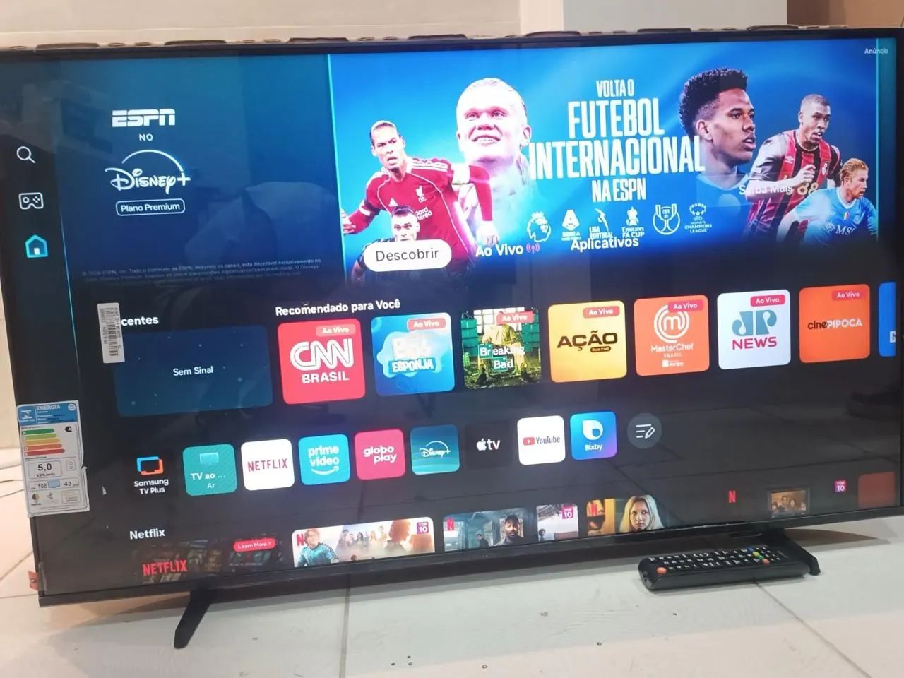 Telão smart 4k 55 Samsung cristal
