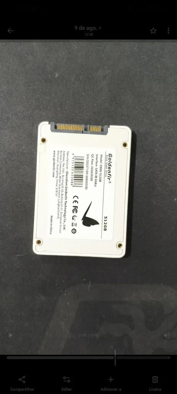 SSD Sata 512GB GoldenFir - Foto 2