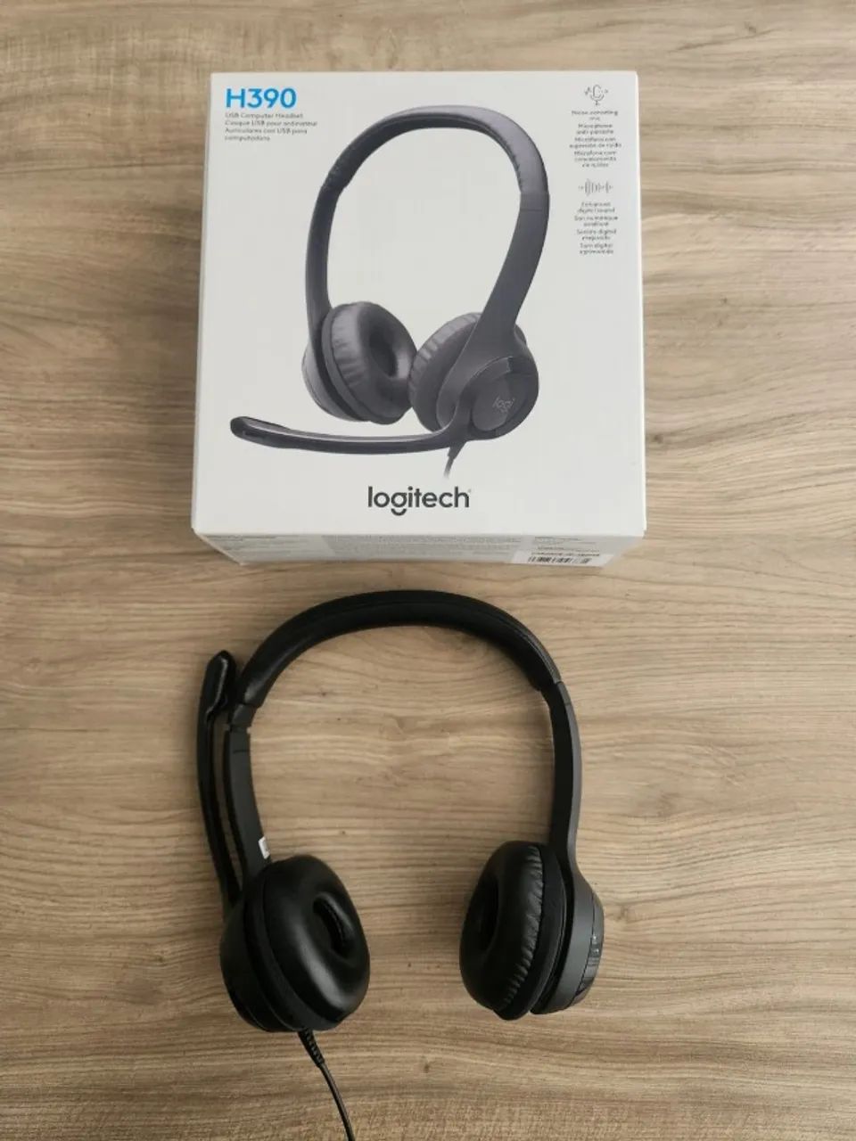 Fone Headset com fio USB Logitech H390 - Foto 4