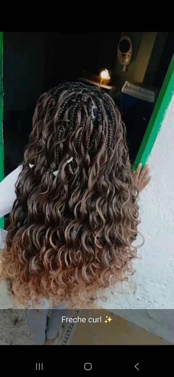Tranças: boho braids, gypsy braids, frech curl.....