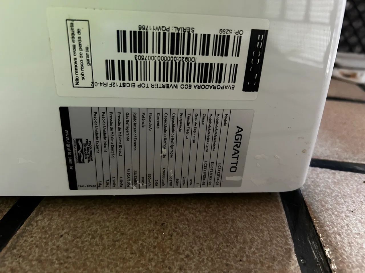 Ar condicionado Agratto 12mil (cod E7) - Foto 2
