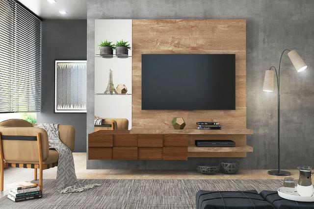 Painel Turim 100% MDF para Tv até 50" com Suporte incluso - Entrega Grátis - Foto 4