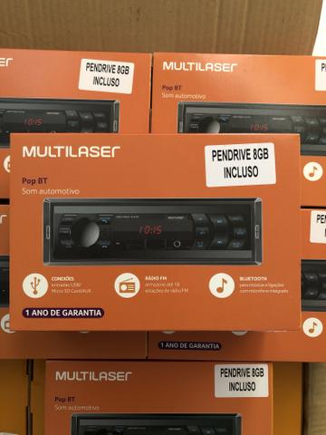 Multilaser POP BT Radio Bluetooth com pen drive 8GB Novo Garantia