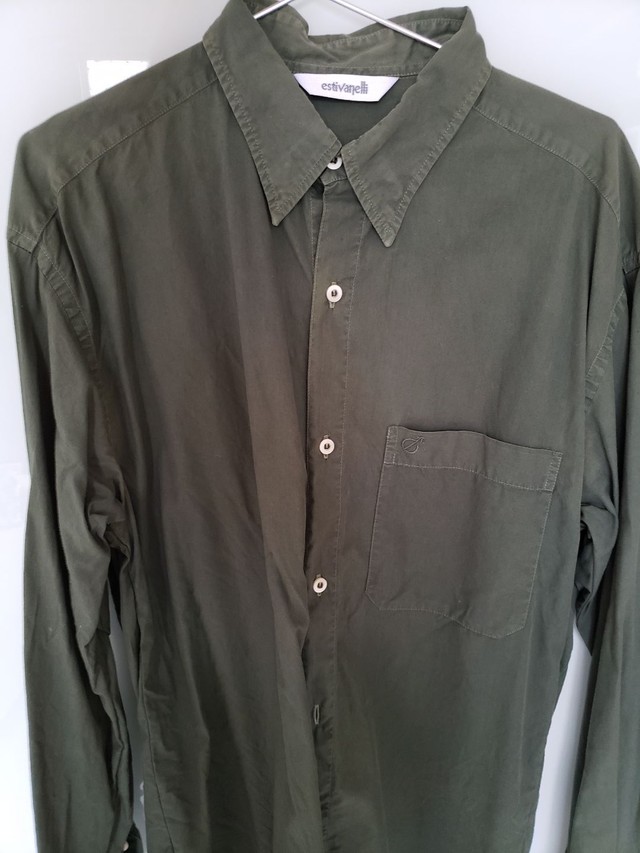Camisa social verde escuro 