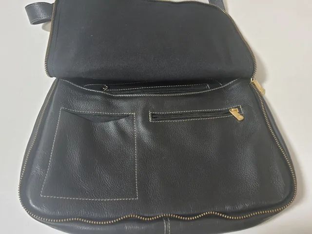 Bolsa em couro em estilo carteiro - Foto 4