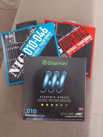 Cordas pra guitarra Giannini e nig