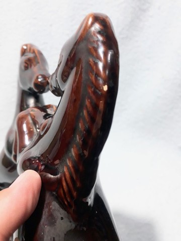 Antiga estatueta de cerâmica vitrificada  - Foto 6