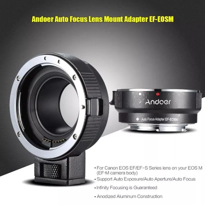 Adaptador de Lentes para Câmeras Canon EF-EOSM - Foco Automático