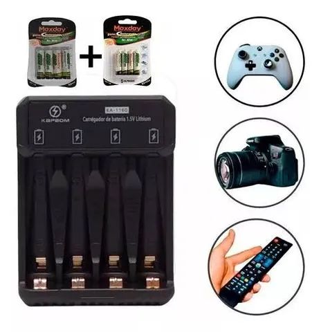 CARREGADOR DE PILHA UNIVERSAL KA-1160 KAPBOM NOVO - Foto 2