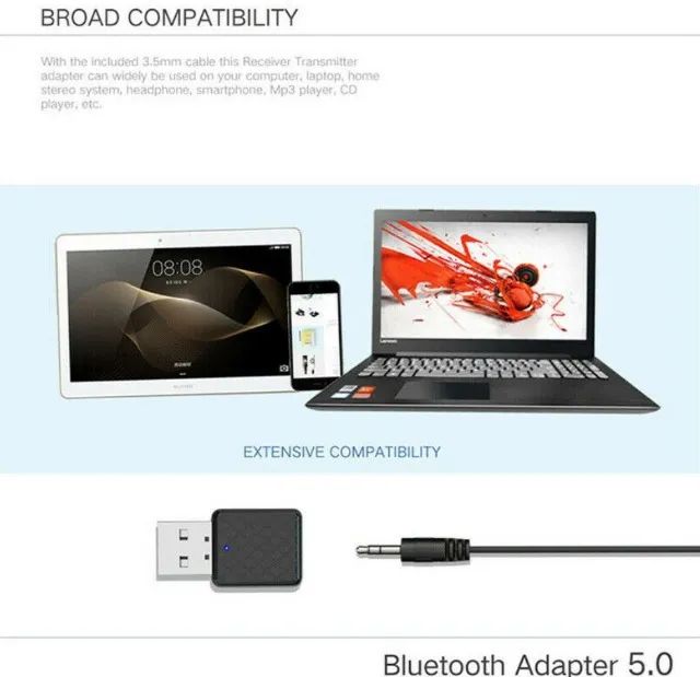 Receptor E Transmissor De Áudio Bluetooth 2 Em 1 Bt 5.0 Usb  Arduino Automação COD-AP60   - Foto 5