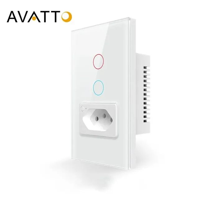 Interrupção Wifi Tuya Lampada + Tomada, Compatível com Alexa