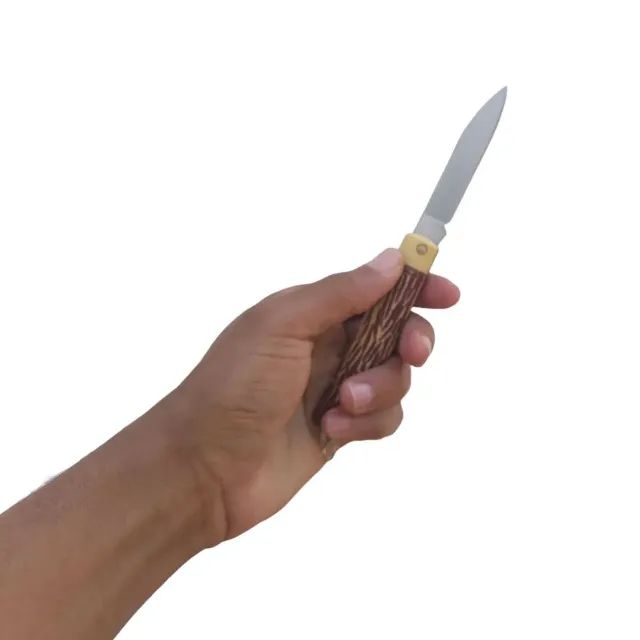 Canivete em Aço Lâmina de Ponta 18cm Cabo Dobrável - Fertak - Foto 4