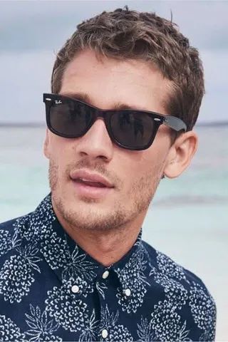 Óculos Ray ban Wayfarer Tradicional Black matte lentes de cristal - Foto 6