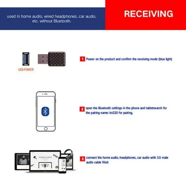 Receptor E Transmissor De Áudio Bluetooth 2 Em 1 Bt 5.0 Usb  Arduino Automação COD-AP60   - Foto 6