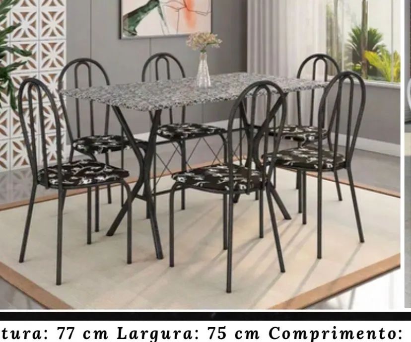 Conjunto com 6 cadeiras  - Foto 2