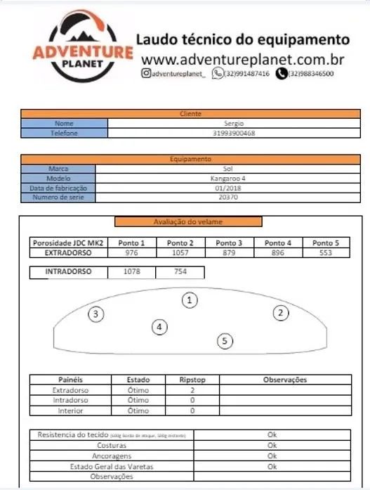 Parapente duplo Kangaroo 4 - Tandem LTF / EN C - Revisada com laudo  Cor personalizada  - Foto 2