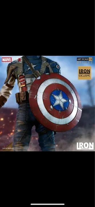 CAPITÃO AMERICA PRIMEIRO VINGADOR ART SCALE 1/10 CCXP 2019 - Foto 3