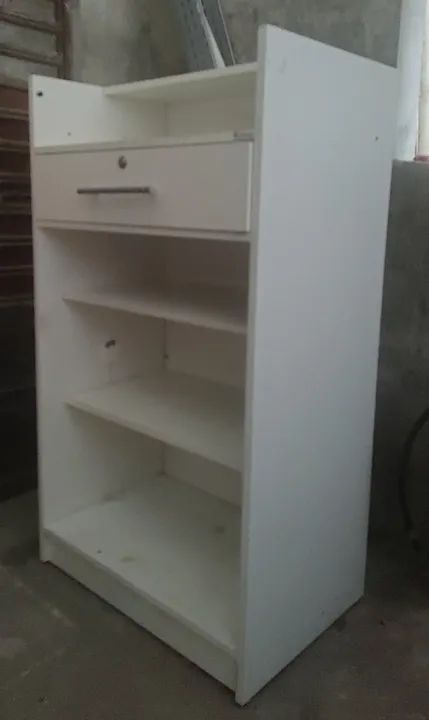 Balcão de loja em MDF branco promocional - Foto 2