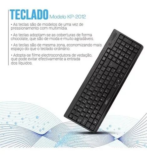 Kit Teclado Mouse Sem Fio Wireless 2.4ghz G Multimídia Escritório  - Loja Natan Abreu  - Foto 2