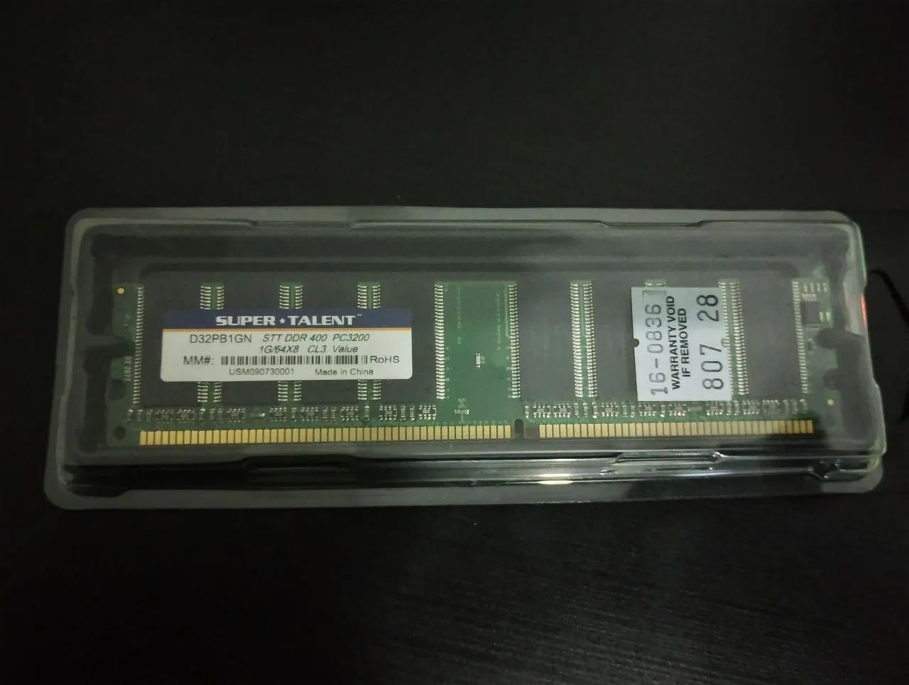 Memória ram 1gb super talent ddr400 pc3200 