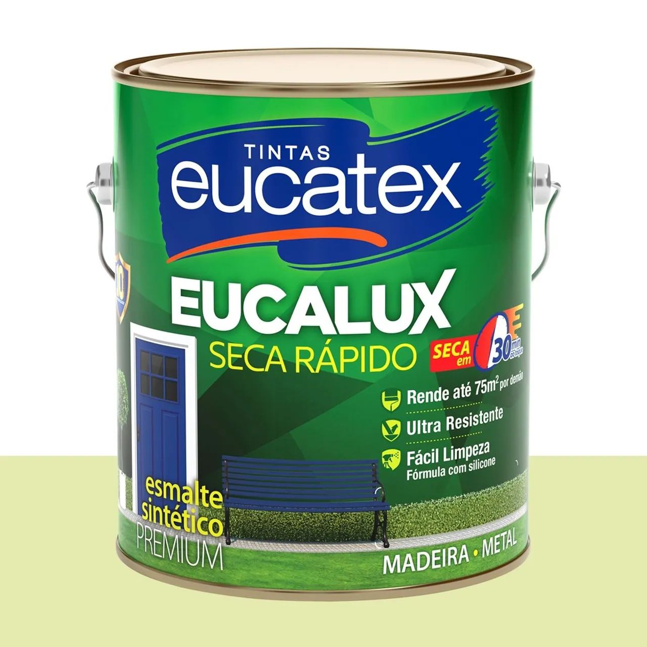 Tinta Esmalte Sintético Bril. Eucatex Limonada Gelada 3,2 L