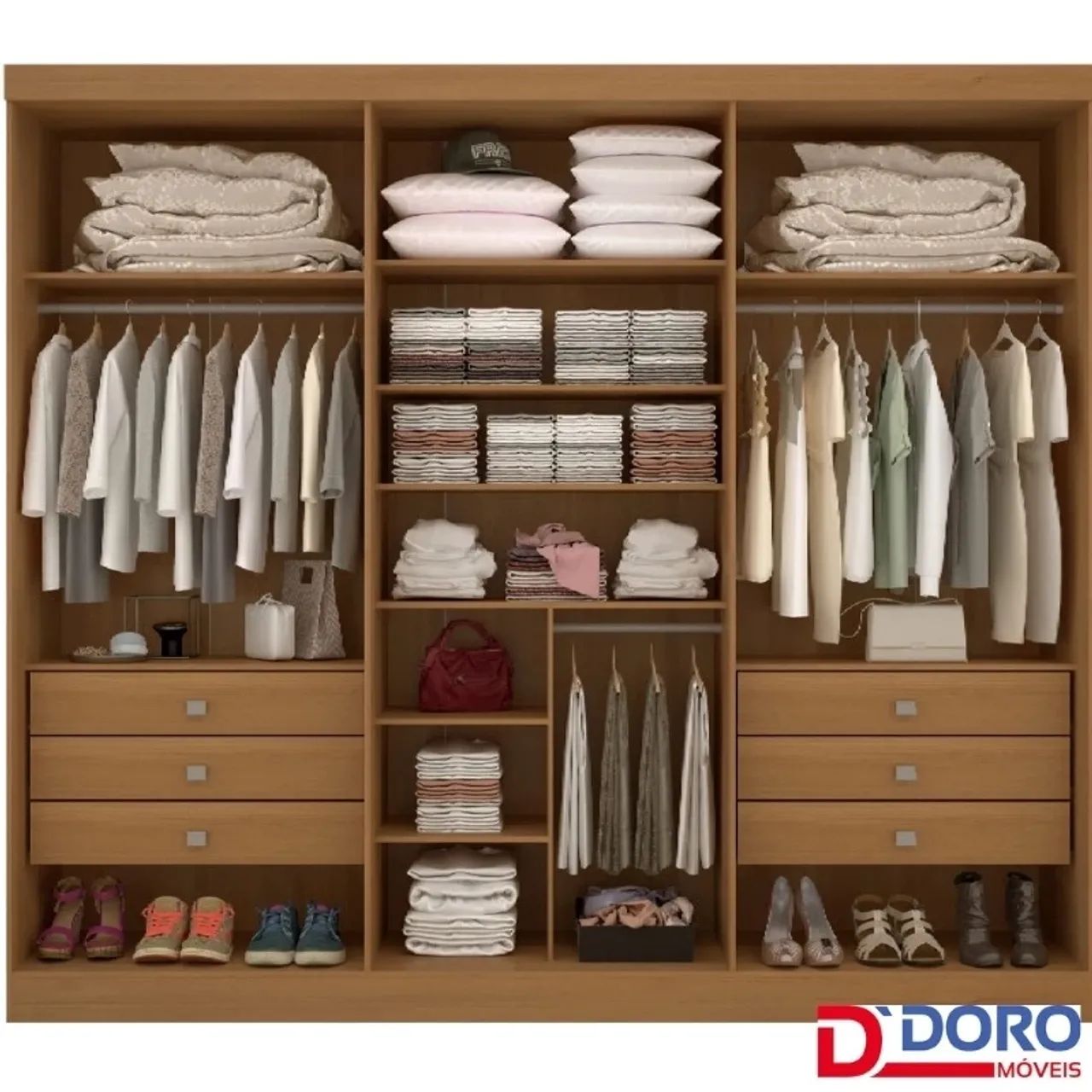 Roupeiro Casal Da Vinci Plus 100%MDF rf87 - Foto 3