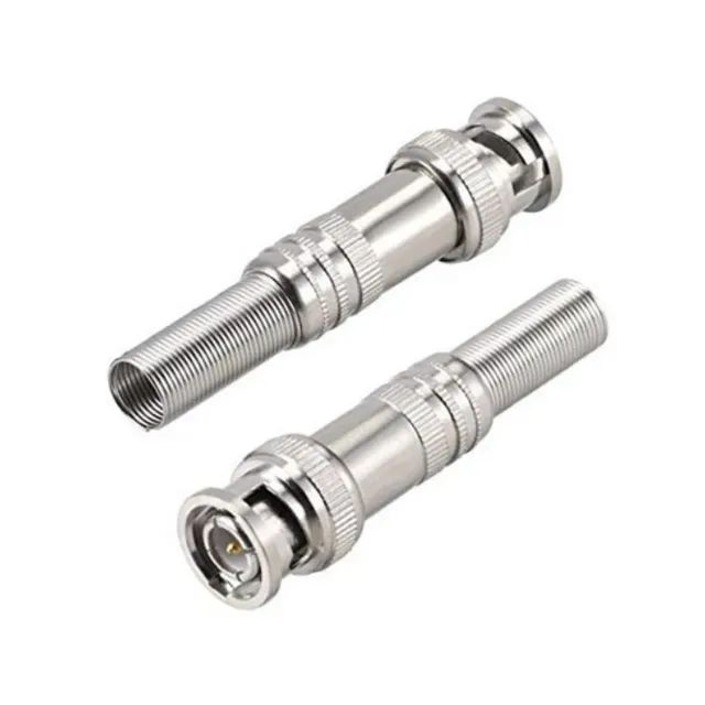  2 Conector BNC Macho c/ Mola