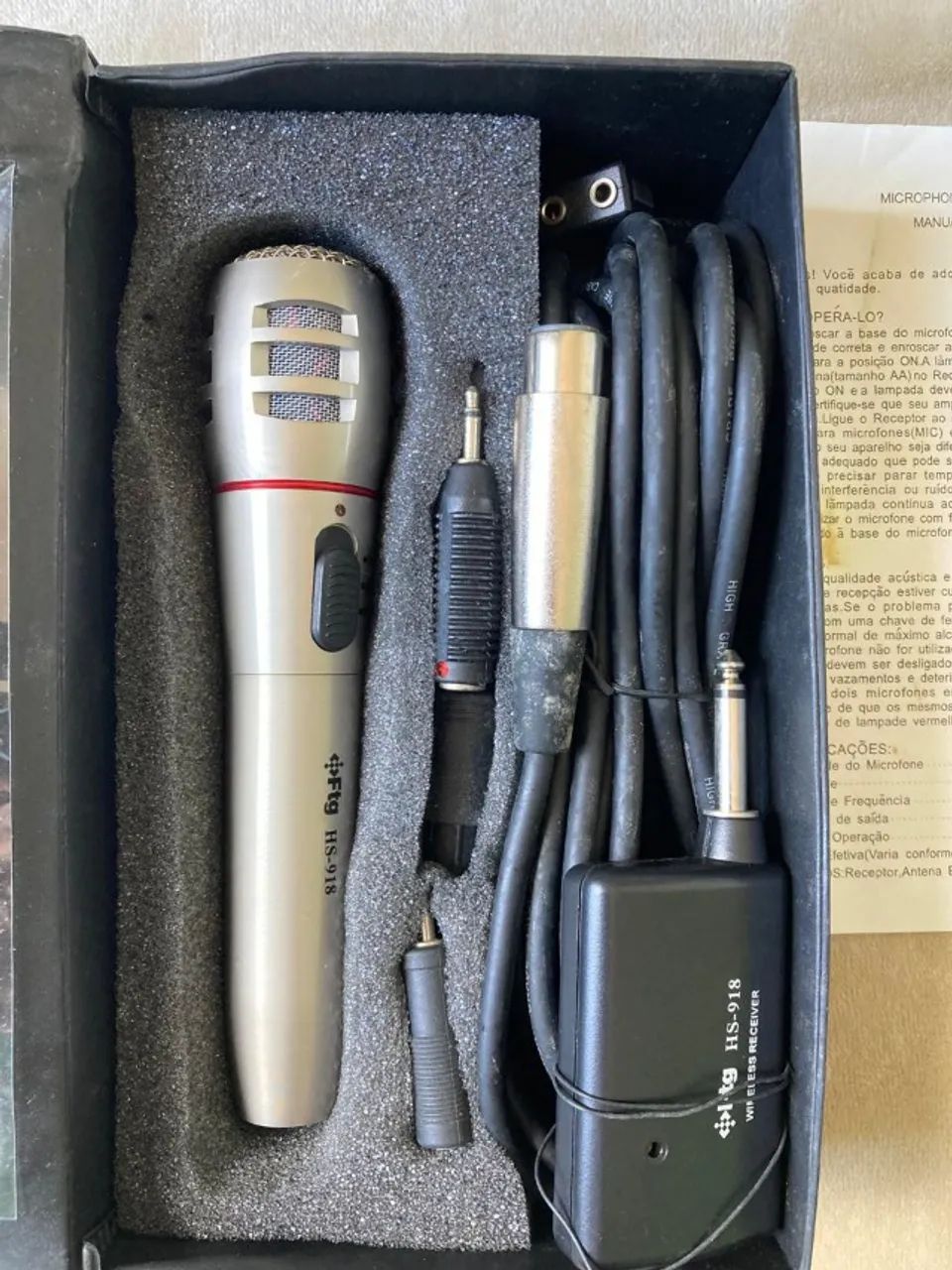 Microfone prata s/ fio HS - 918 - FTG - Foto 3