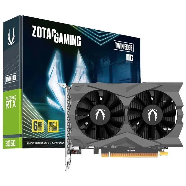 [NOVO]PLACA DE VIDEO ZOTAC RTX 3050 6GB TWIN EDGE OC GDDR6 ZT-A30510H-10L - Nf e Garantia