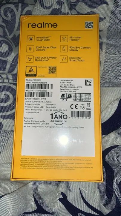 Realme Note 60 4GB/128GB - Novo na caixa!