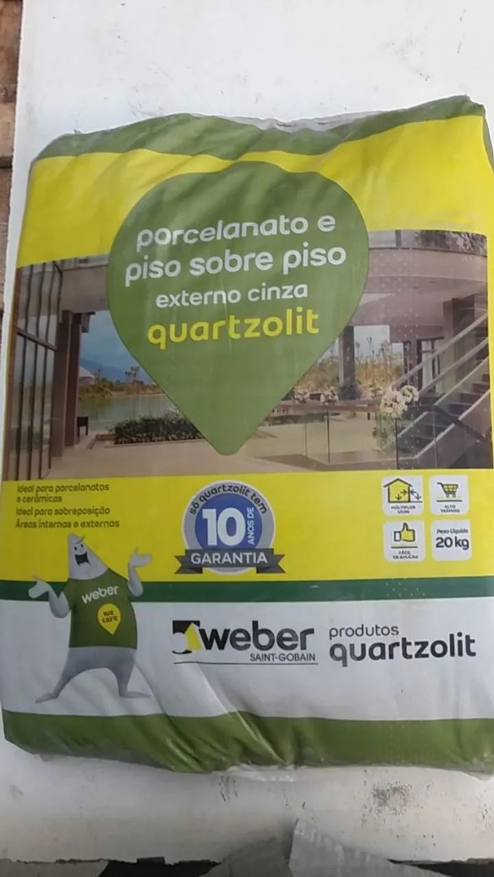 Argamassa Quartzolit para Porcelanato e Piso sobre Piso