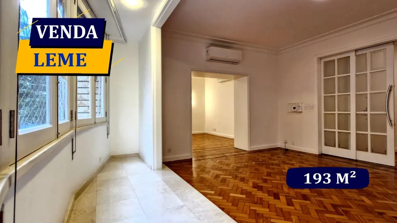 PRAIA DO LEME LUXO REFORMADÍSSIMO 193M² HALL PRIVATIVO 2 SALÕES 3 QUARTOS 3 BANHEIROS OPÇÃ