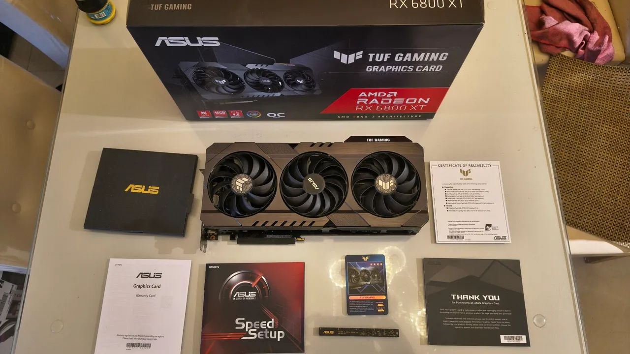 Radeon RX 6800 XT ASUS TUF Gaming OC Edition, Versão em Aço Inox
