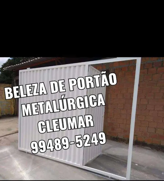 Portão galvanizado simples