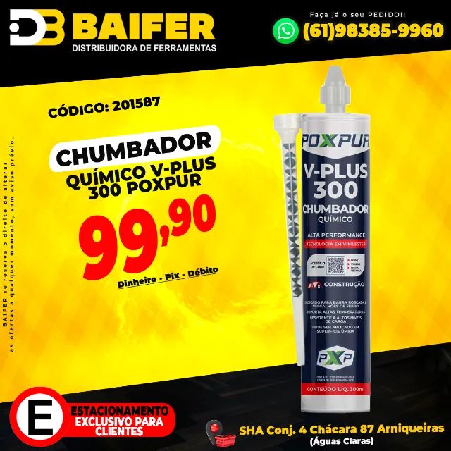 Chumbador Químico V-Plus 300 Poxpur
