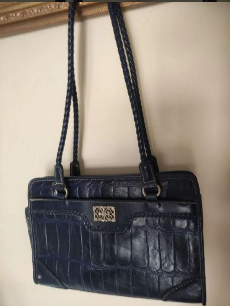 Bolsa couro estrutural azul  - Foto 2