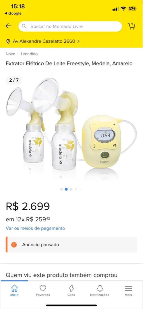 Extrator Elétrico De Leite Freestyle, Medela, Amarelo - Foto 2