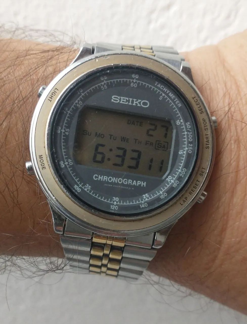 Relógio antigo Seiko Cronógrafo Digital japan anos 80 muito raro exemplar de coleção  - Foto 4