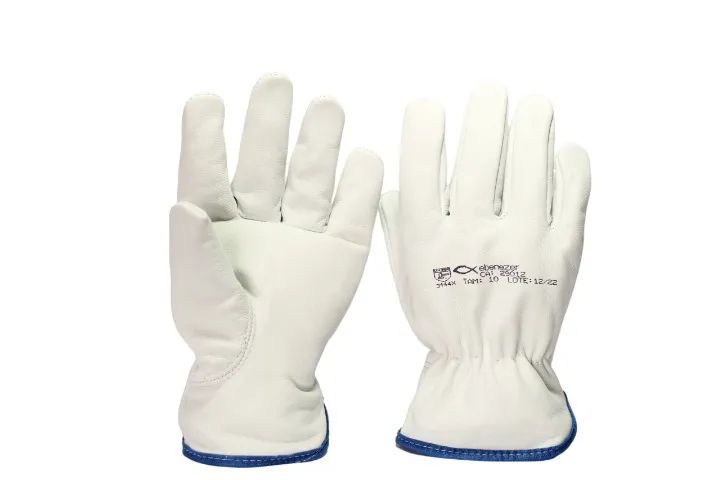 Luva de Couro Vaqueta Modelo Petroleira Tam 10 EPI - Foto 4