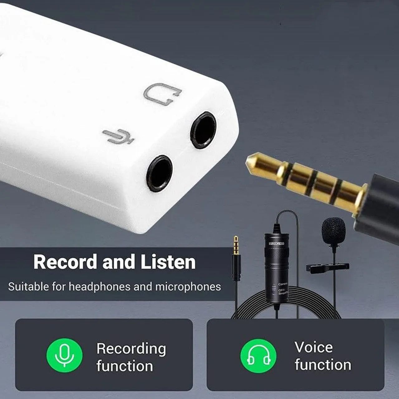 Placa de som usb adaptador de áudio 