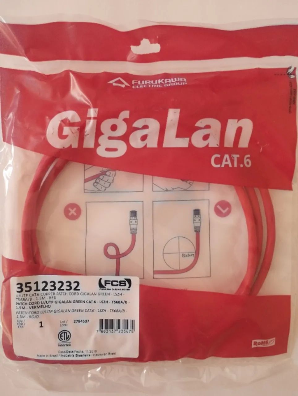 Patch Cord CAT6 Furukawa 1,5M