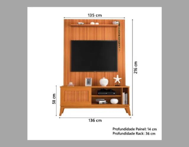 Painel Rack para TV de ATÉ 55" Polegadas (ENTREGAS EM ATÉ 24h) - Foto 2