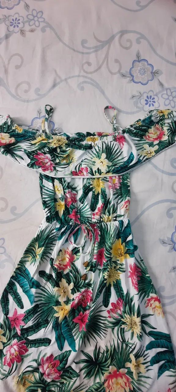 Vestido de Tecido Floral curto  - Foto 4