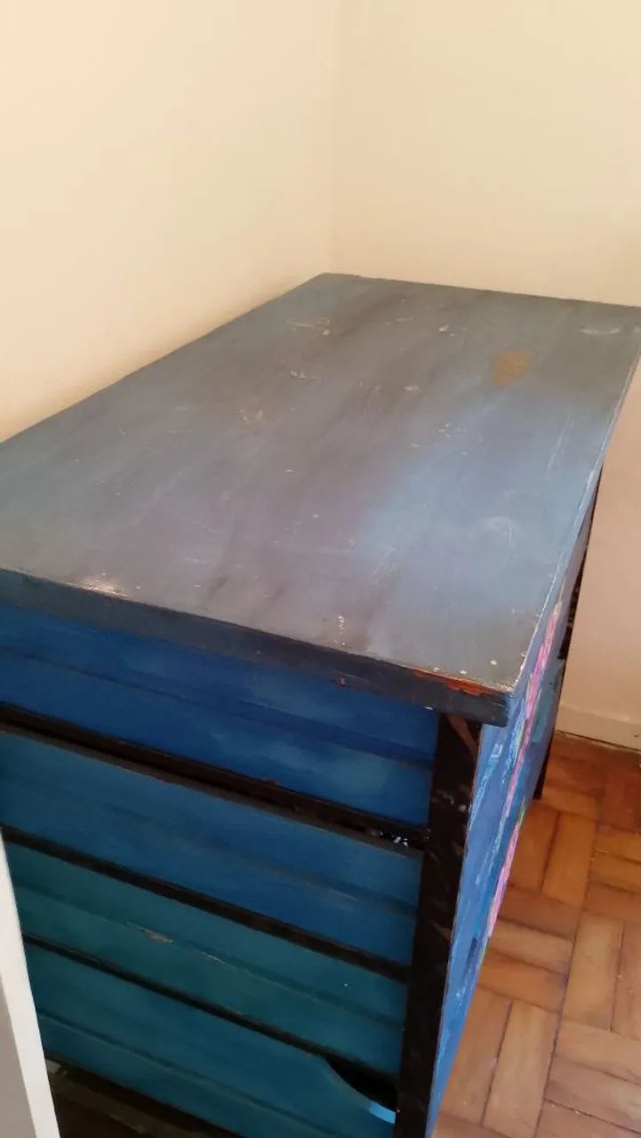 Cômoda antiguidade pintada a mão  - Foto 2